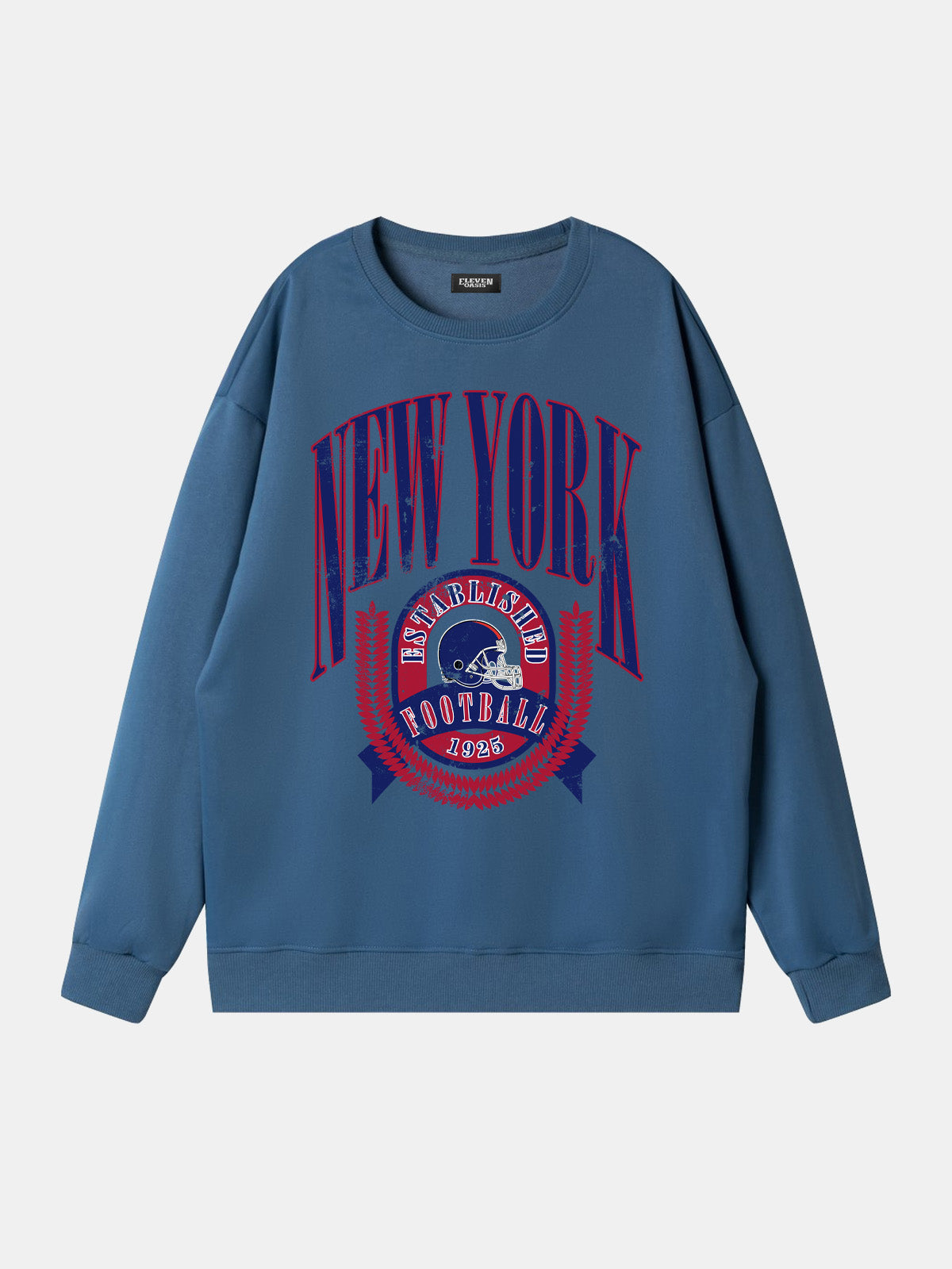 New York American Football Crest Sweatshirt Eleven Oasis