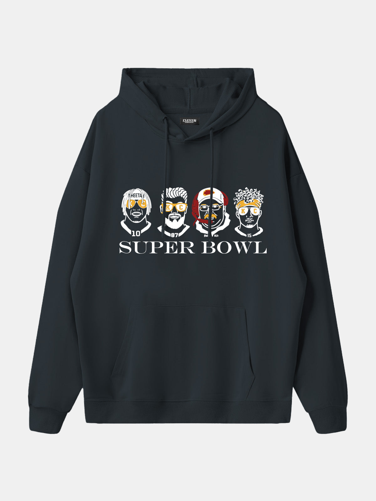 Kansas City Football Player Graphic Hoodie Eleven Oasis
