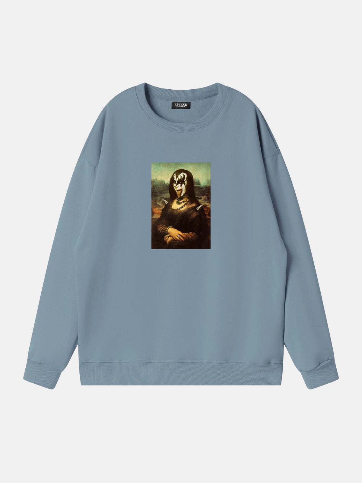Mona Lisa Rock Parody Sweatshirt Eleven Oasis