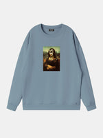 Mona Lisa Rock Parody Sweatshirt Eleven Oasis