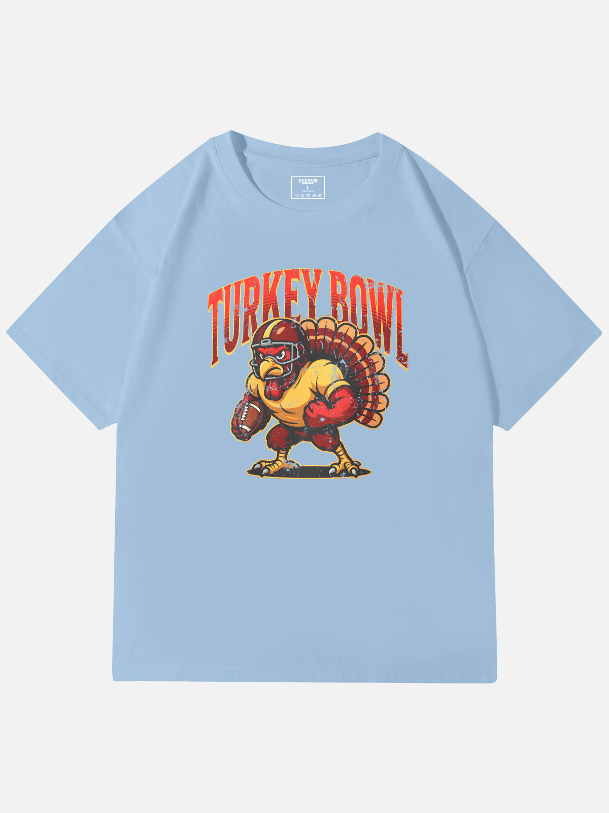 Turkey Bowl Thanksgiving Cotton T-Shirt Eleven Oasis