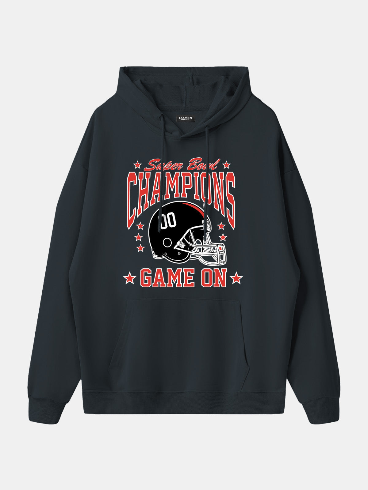 Super Bowl Champions Game On Football Hoodie Eleven Oasis