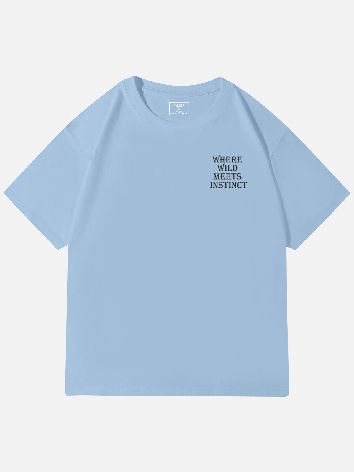 Where Wild Meets Instinct Graphic Cotton T-Shirt Eleven Oasis