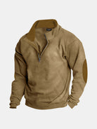 Men's Quarter Zip Elbow Patch Pullover ElevenOasis
