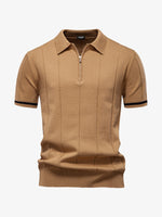 Men's Refined Slim Polo Knit Short Sleeve Shirt Eleven Oasis