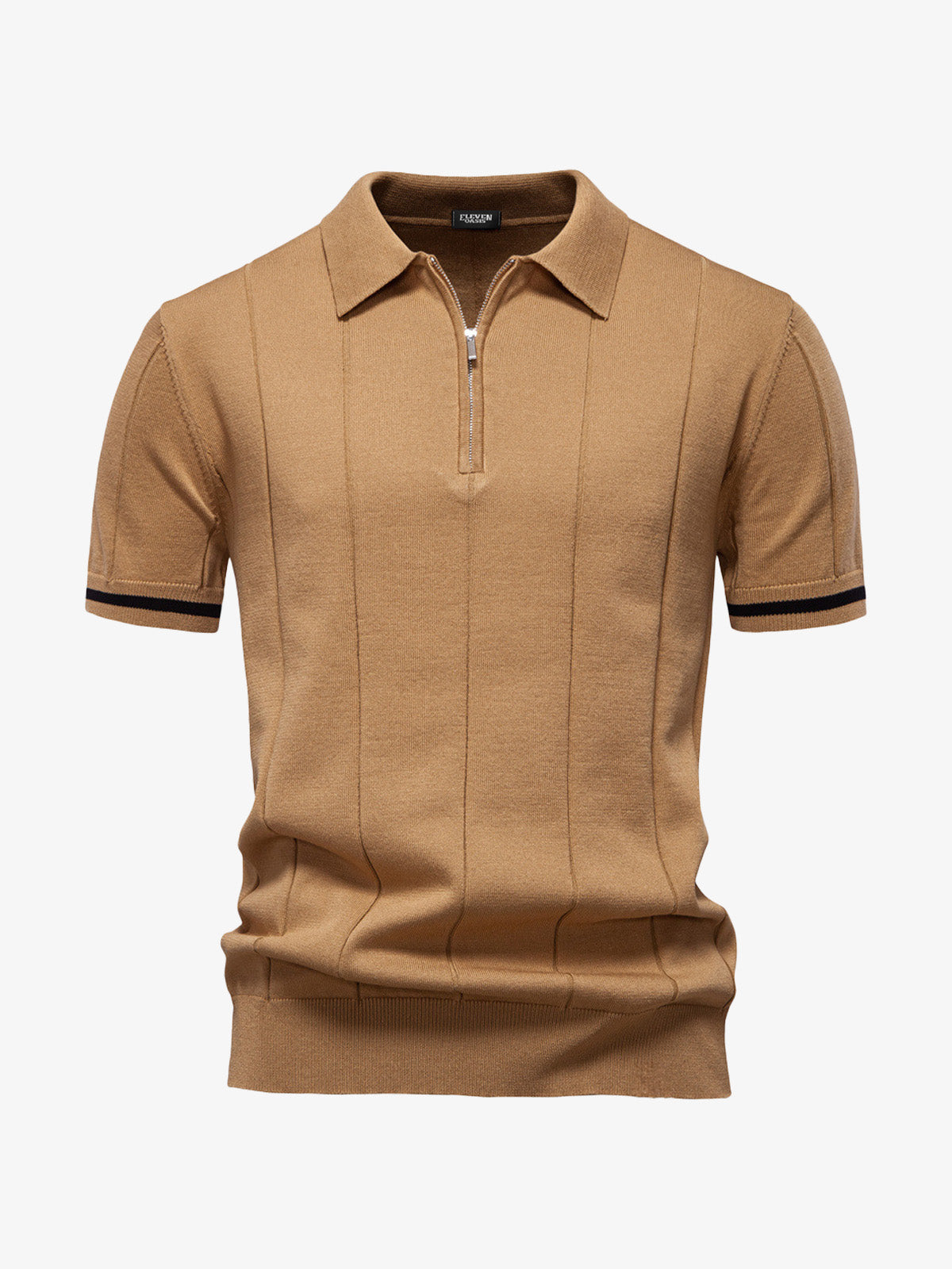 Men's Refined Slim Polo Knit Short Sleeve Shirt Eleven Oasis