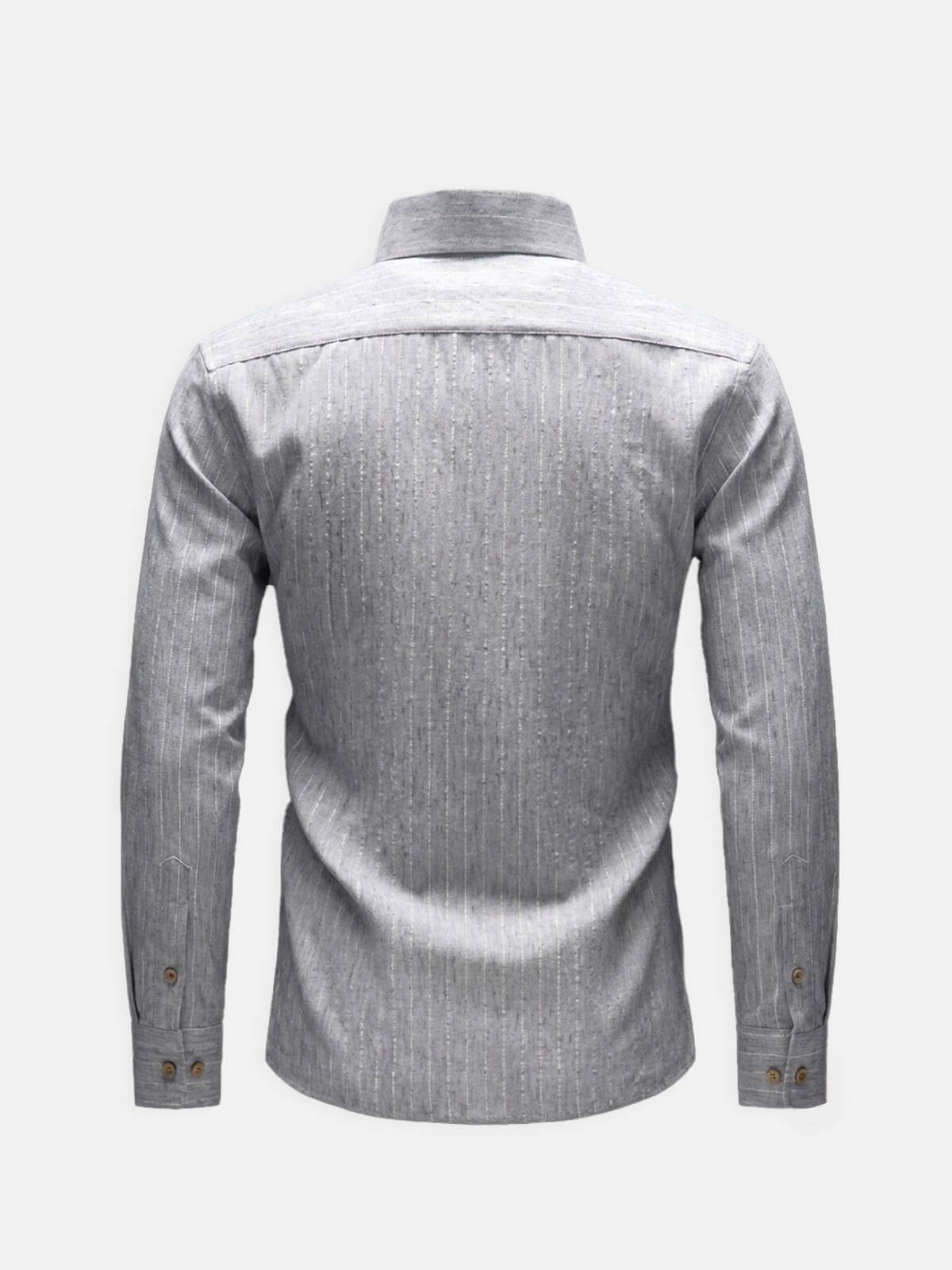 Men's Subtle Sheen Striped Long Sleeve Shirt ElevenOasis