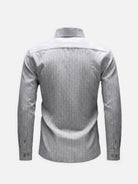 Men's Subtle Sheen Striped Long Sleeve Shirt ElevenOasis