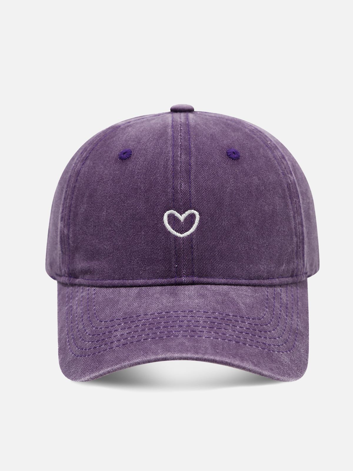 Heart Washed Cotton Baseball Cap Eleven Oasis