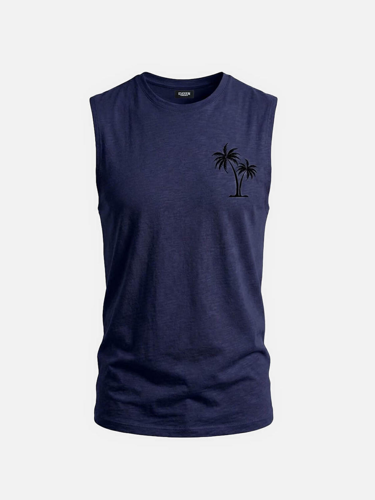 Men's Palm Graphic Crew Neck Tank Top Eleven Oasis