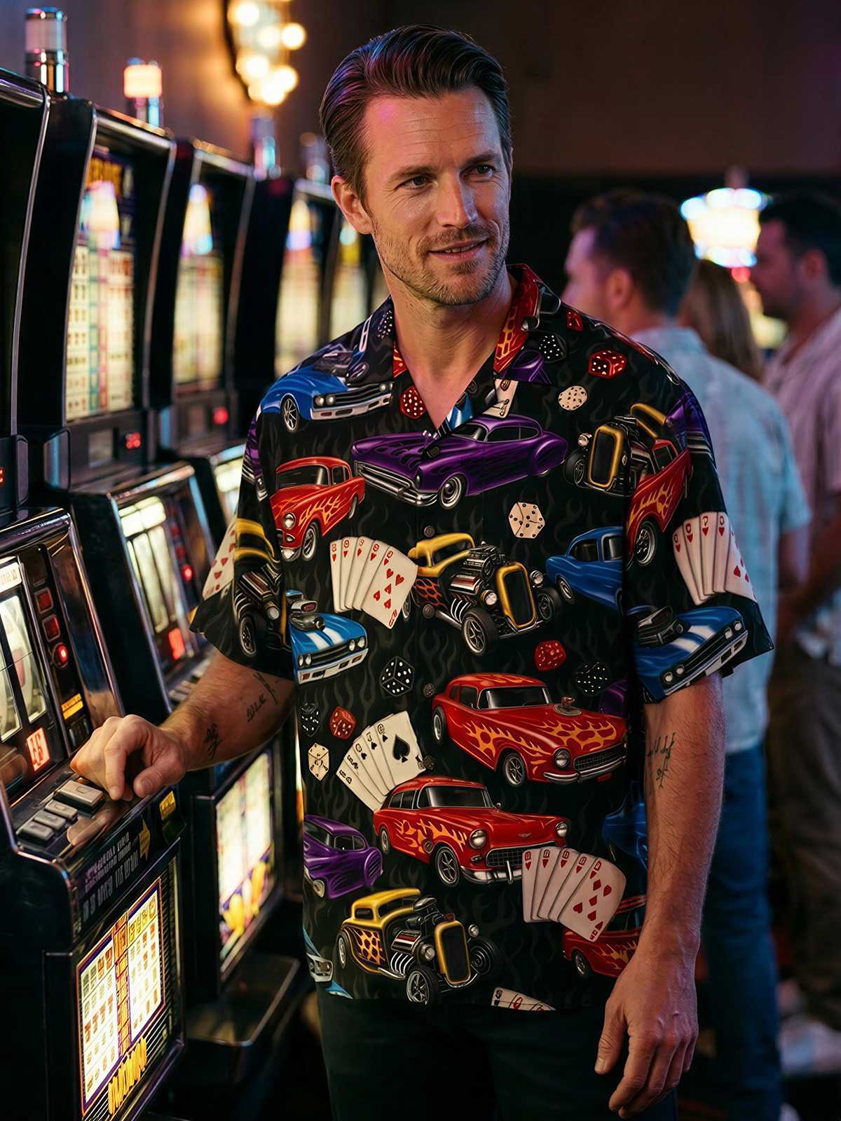 Men's Lucky Streak Hot Rod Short Sleeve Shirt Eleven Oasis