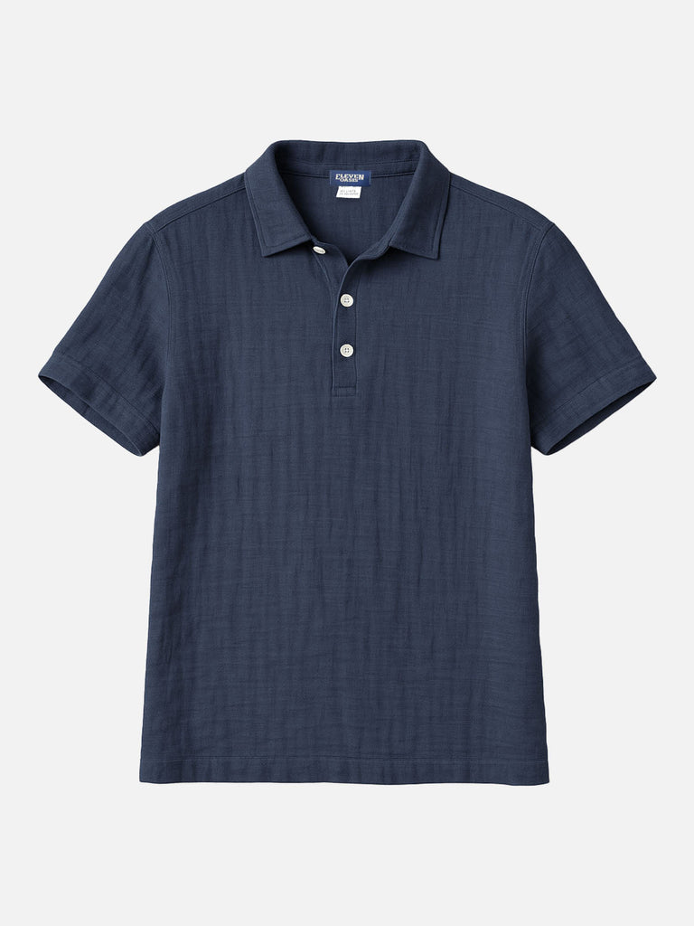 Men's Linen Blend Polo Shirt ElevenOasis