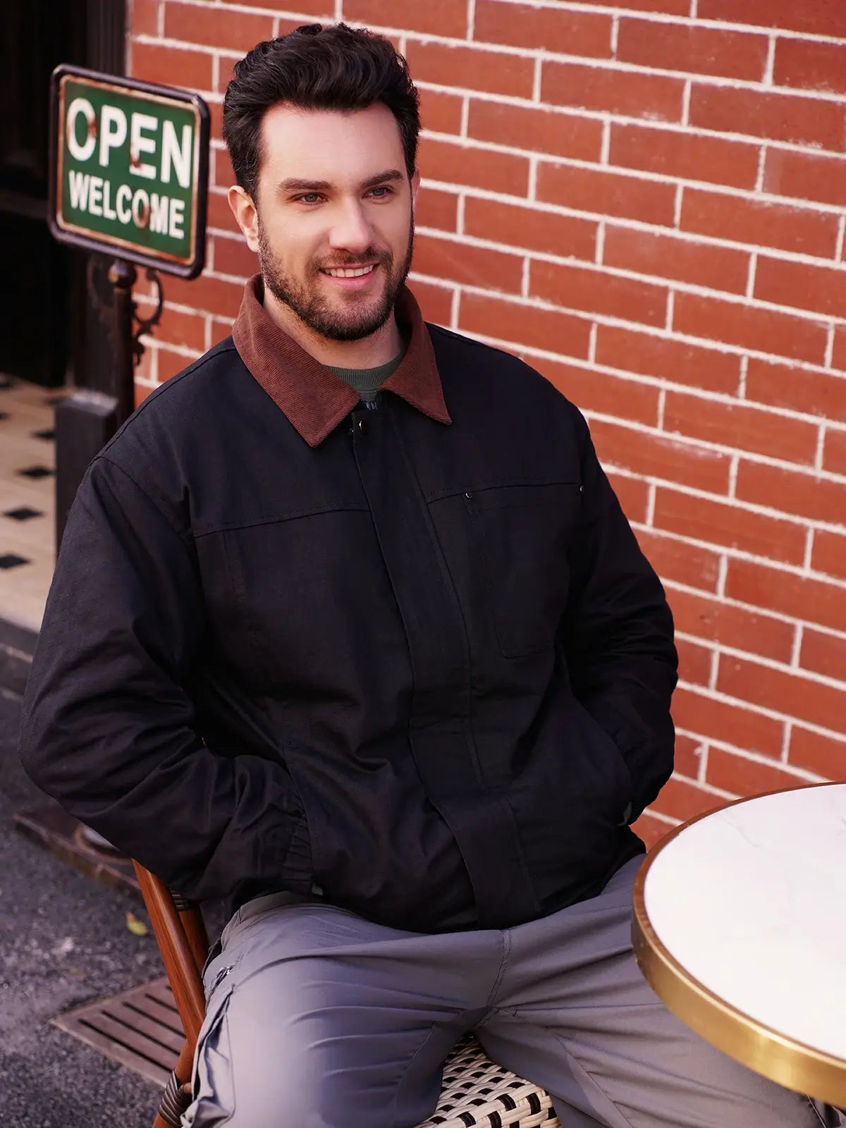 Men's Corduroy Collar Utility Jacket Eleven Oasis