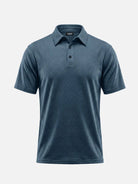 Men's Textured Knit Short Sleeve Polo Shirt ElevenOasis