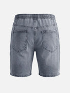 Men's Stretch Cotton Distressed Denim Shorts Eleven Oasis