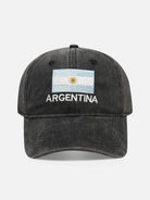 Men's Flag Embroidered Washed Baseball Cap Eleven Oasis
