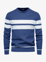 Men's Slim Stripe Knit Sweater Eleven Oasis