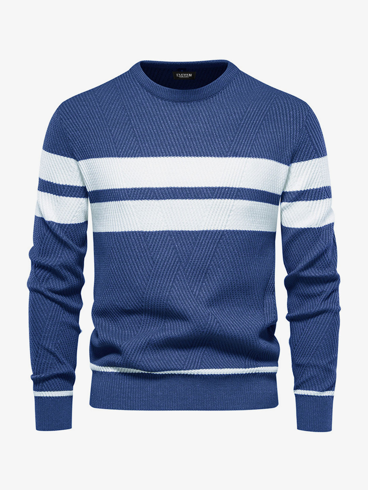 Men's Slim Stripe Knit Sweater Eleven Oasis