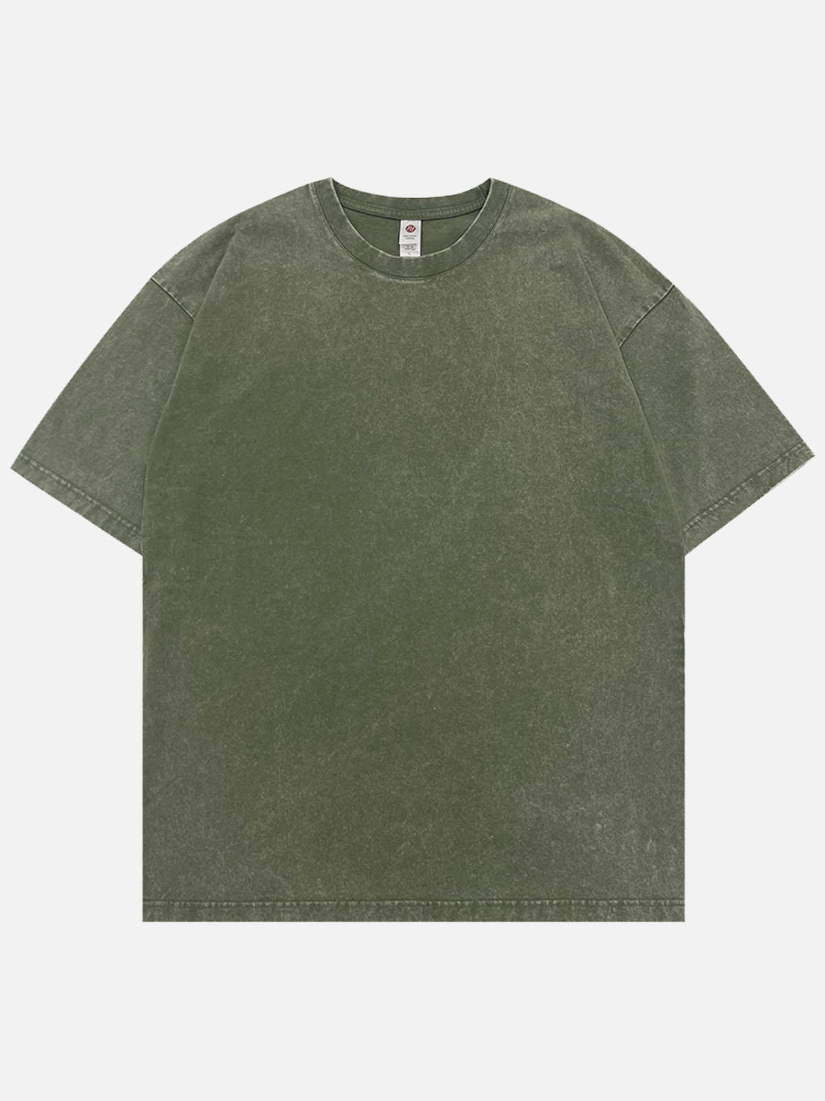Men's Solid Color Cotton Round Neck Short-Sleeve T-Shirt Basic Cotton Tee Eleven Oasis