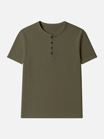 Men's Classic Cotton Henley T-Shirt Eleven Oasis