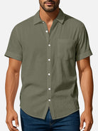 Men's Classic Linen Blend Short Sleeve Shirt Eleven Oasis
