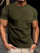 Men's Textured Jacquard Crew Neck T-Shirt Eleven Oasis