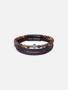 Men's Cross Braided Bracelet Gift Set Eleven Oasis