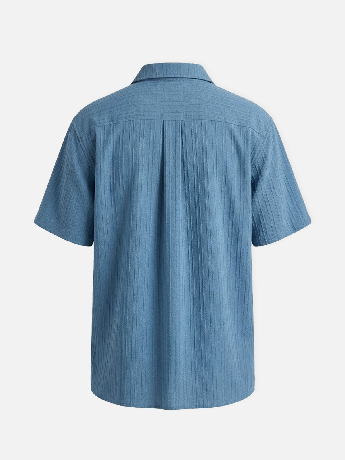 Men's Textured Camp Collar Short Sleeve Shirt ElevenOasis