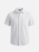 Men's Textured Short Sleeve Button-Up Shirt Eleven Oasis