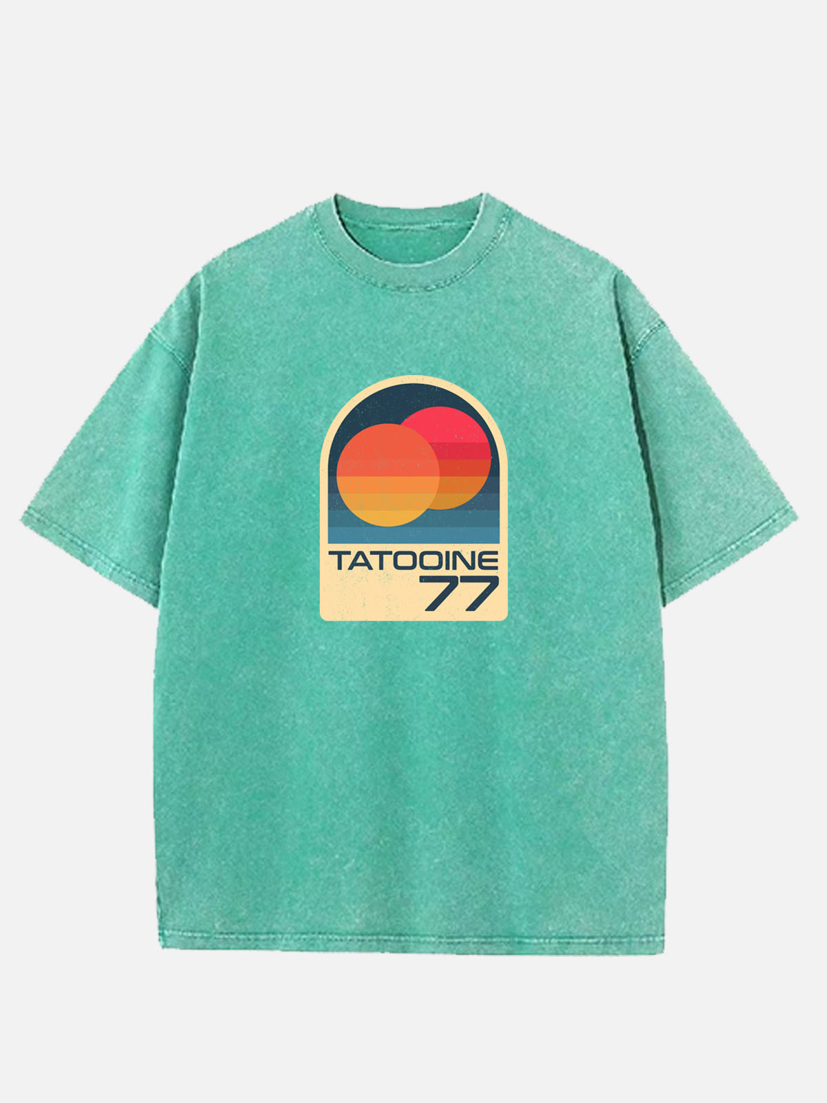 Men’s Science Fiction Cotton Round Neck Short Sleeve T - Shirt TATOOINE 77 A Star Wars Legacy Eleven Oasis