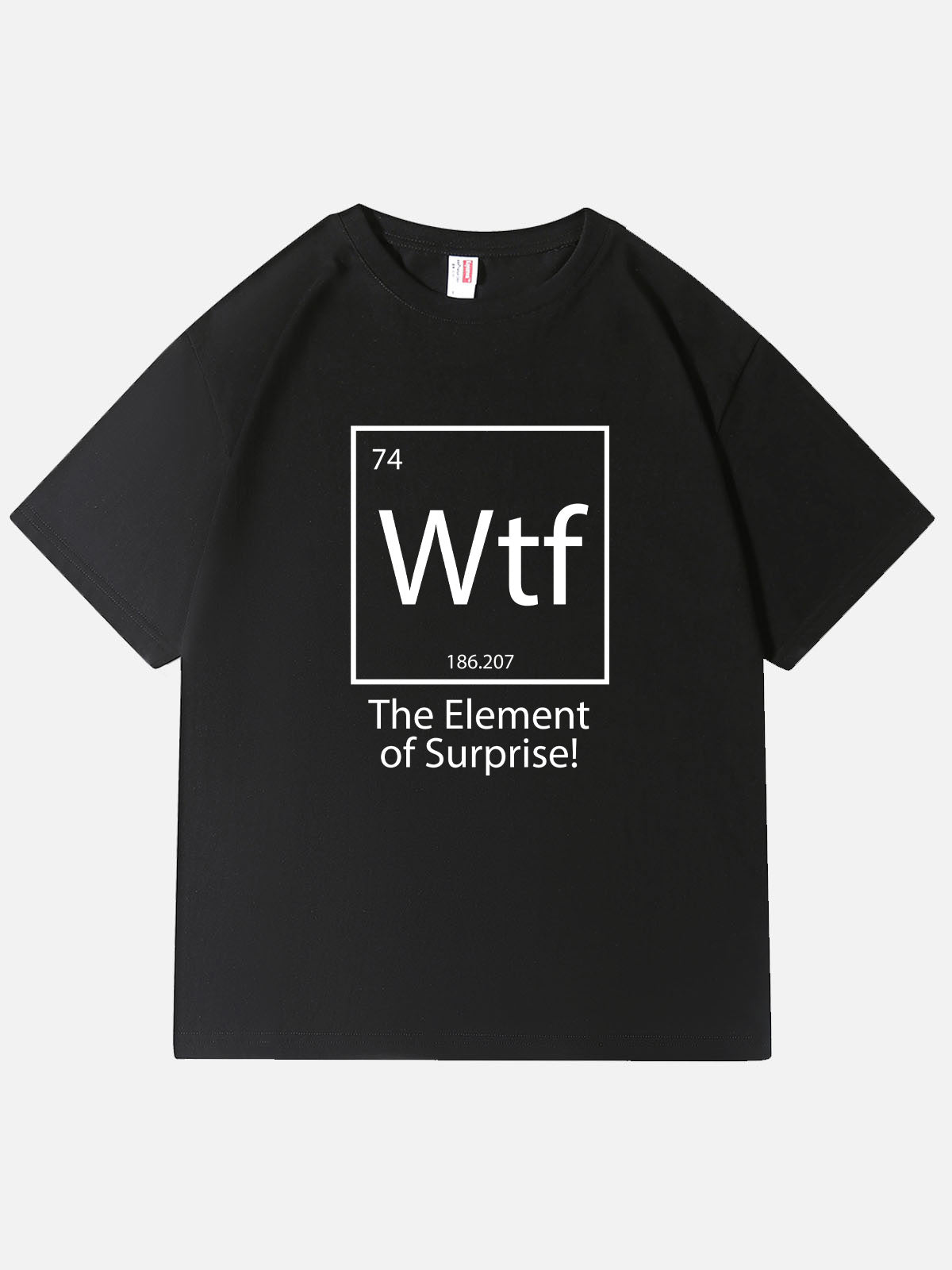 Men’s Slogan Design Basic Cotton Round Neck T - Shirt WTF The Elementof Surprise Eleven Oasis