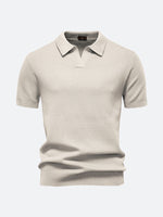 Men's Textured Knit Polo Short Sleeve Shirt Eleven Oasis