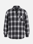 Men's Brushed Heritage Plaid Single Pocket Long Sleeve Shirt Eleven Oasis