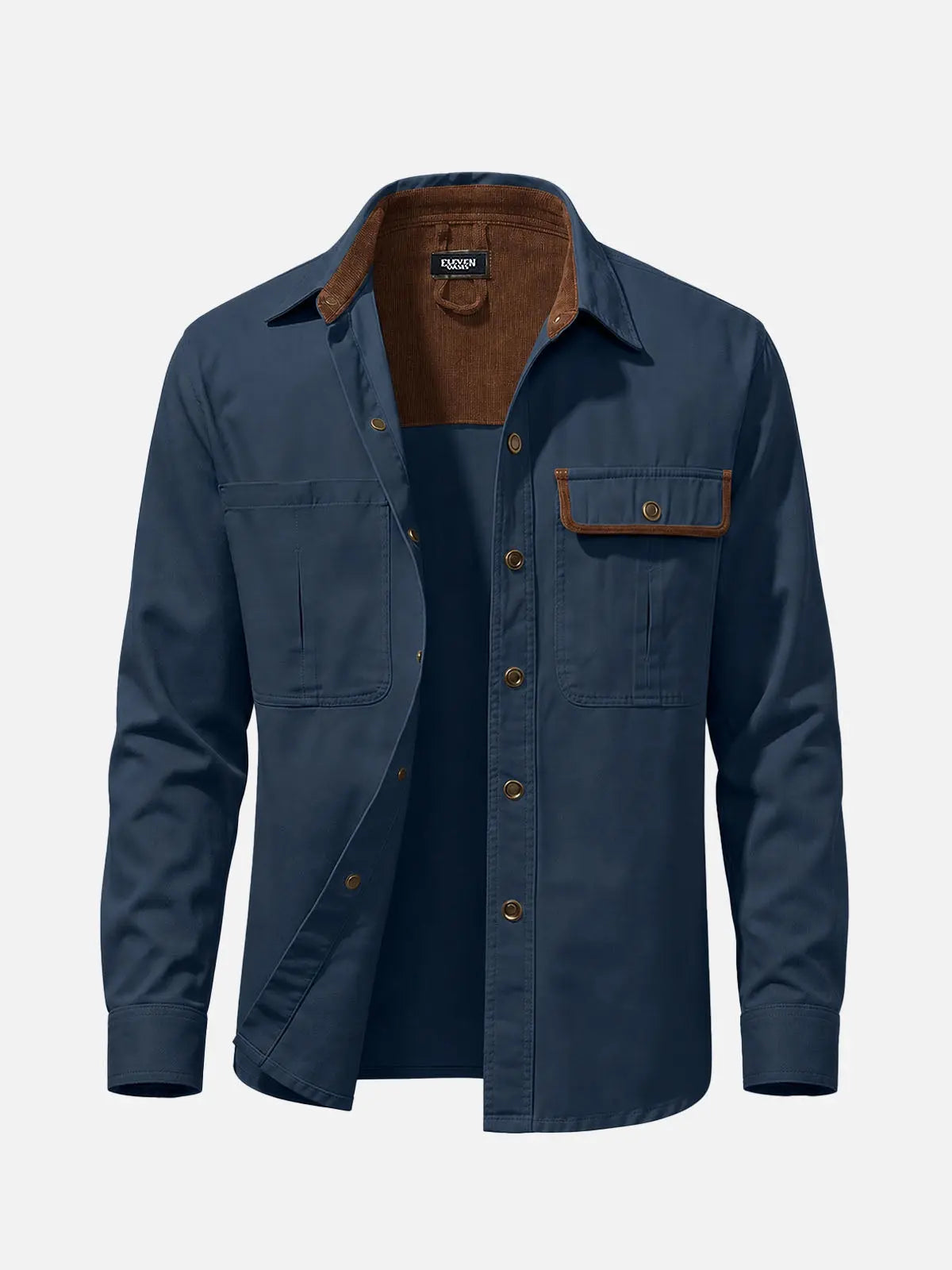 Men's Relaxed Fit Vintage Utility Overshirt Jacket ElevenOasis