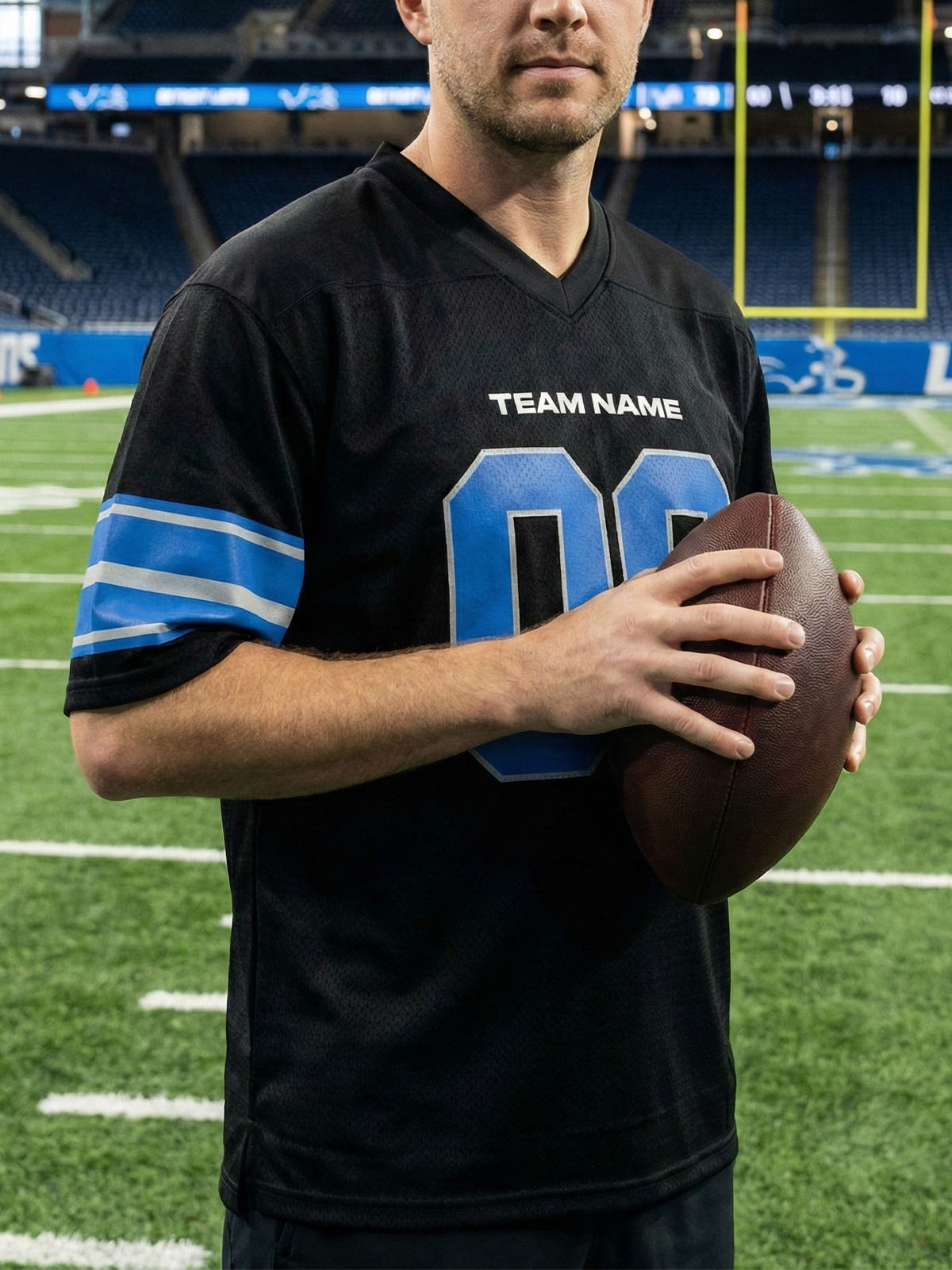 Men's Custom Detroit American Football Jersey Top Eleven Oasis