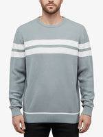 Men's Slim Stripe Knit Sweater Eleven Oasis