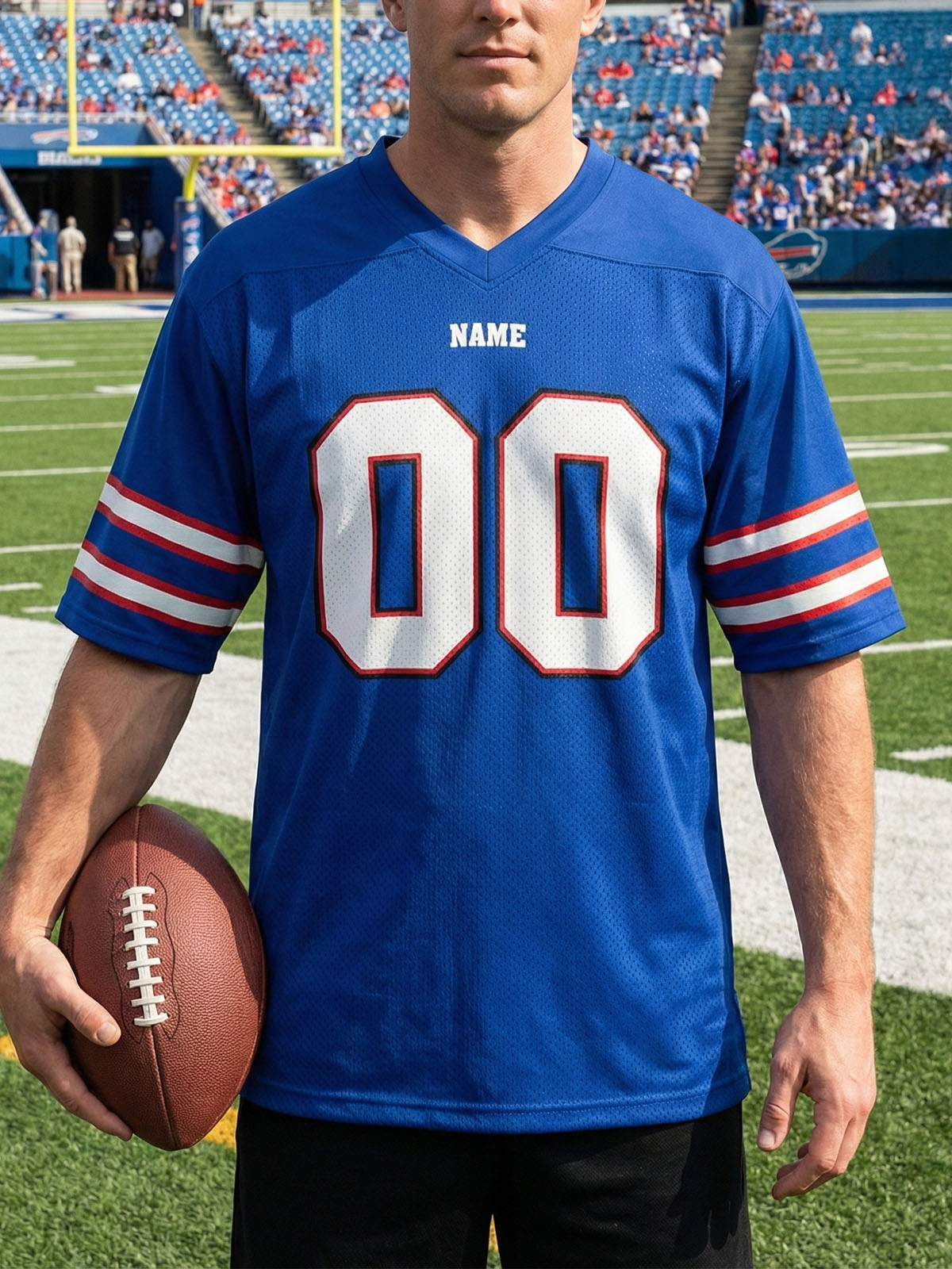 Men's Custom Buffalo American Football Jersey Top Eleven Oasis