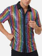 Men's Metallic Grid Short Sleeve Shirt Eleven Oasis