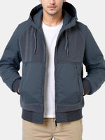 Men's Sherpa-Panel Hooded Puffer Jacket Eleven Oasis