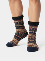 Patterned Wool-Style Slipper Socks Eleven Oasis