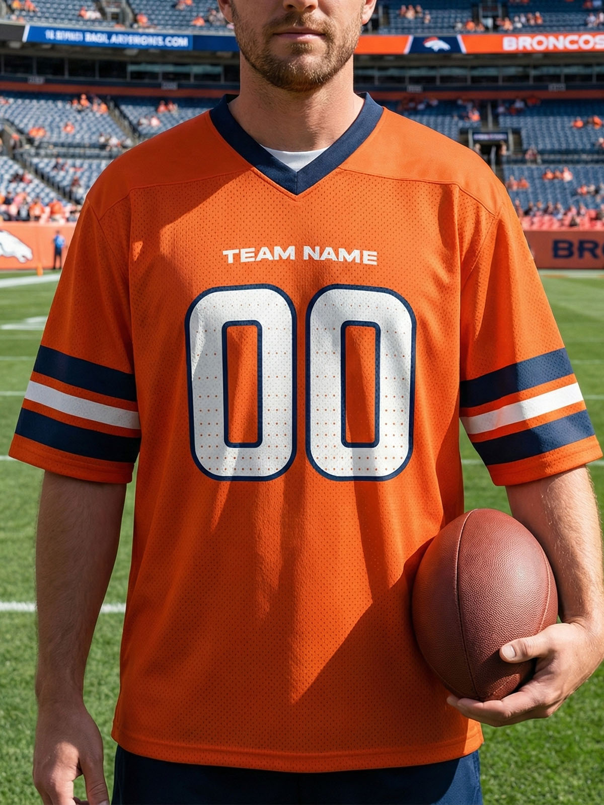 Men's Custom Denver American Football Jersey Top ElevenOasis