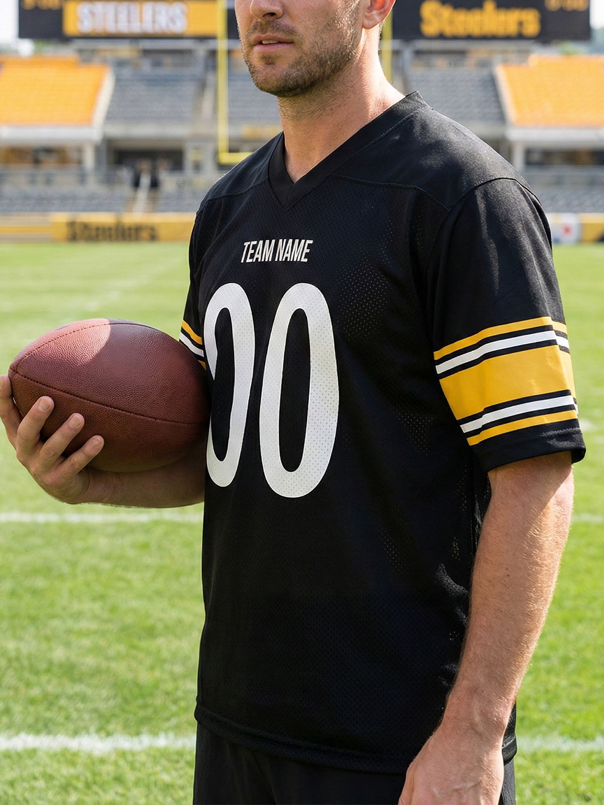 Men's Custom Pittsburgh American Football Jersey Top Eleven Oasis