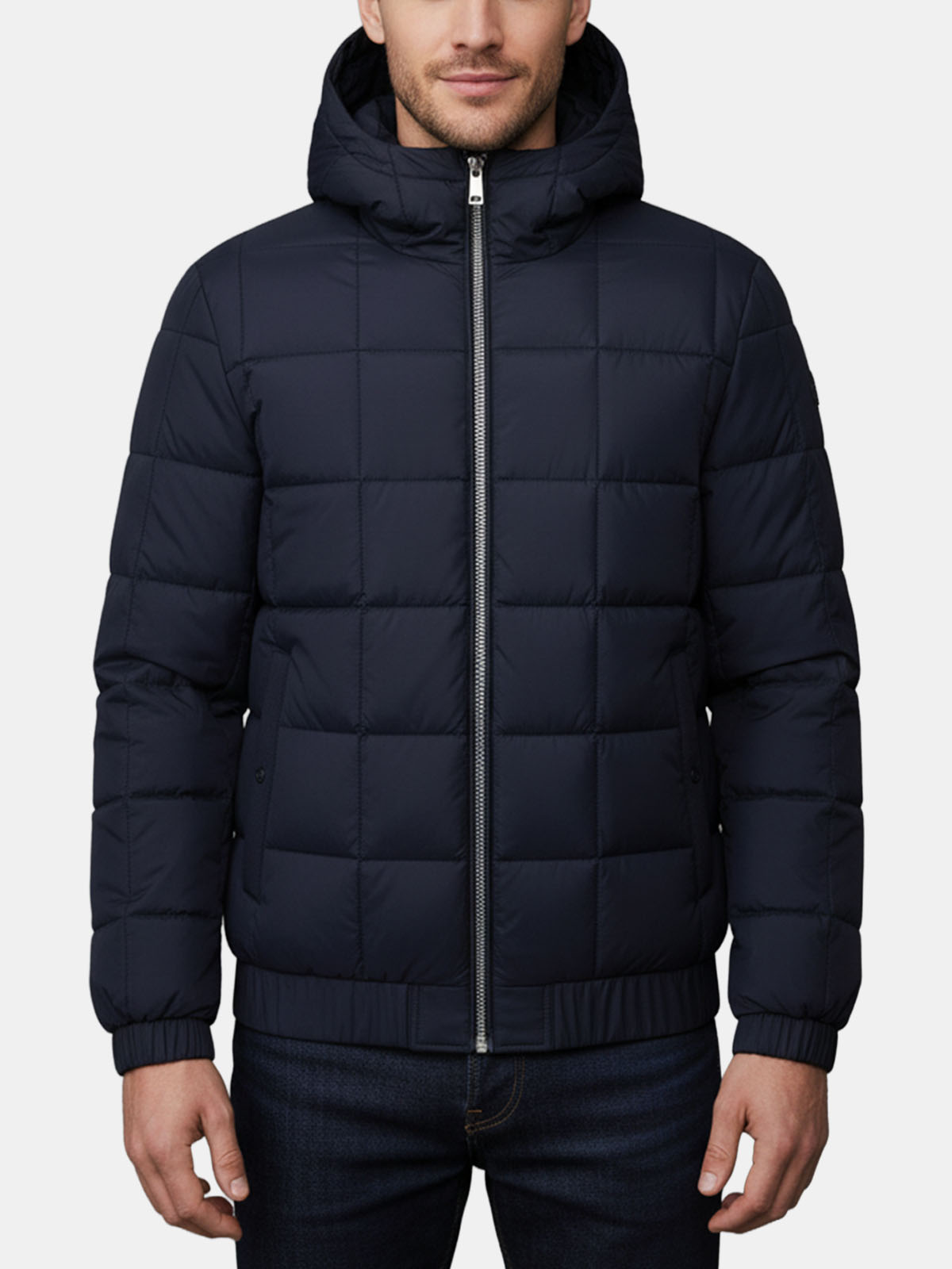 Men's Square-Quilt Winter Hooded Puffer Jacket Eleven Oasis