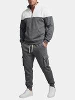 Men's Colorblock Quarter-Zip Tracksuit Set Eleven Oasis