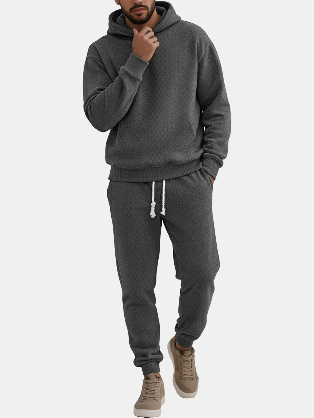 Men's Textured Hoodie Lounge Set Eleven Oasis