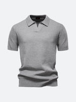 Men's Textured Knit Polo Short Sleeve Shirt Eleven Oasis