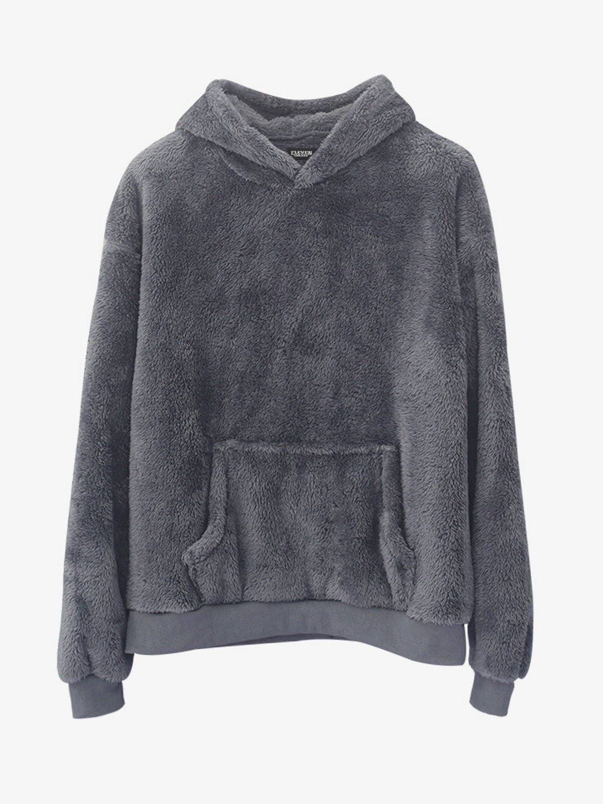 Men's Plush Sherpa Fleece Hoodie Eleven Oasis