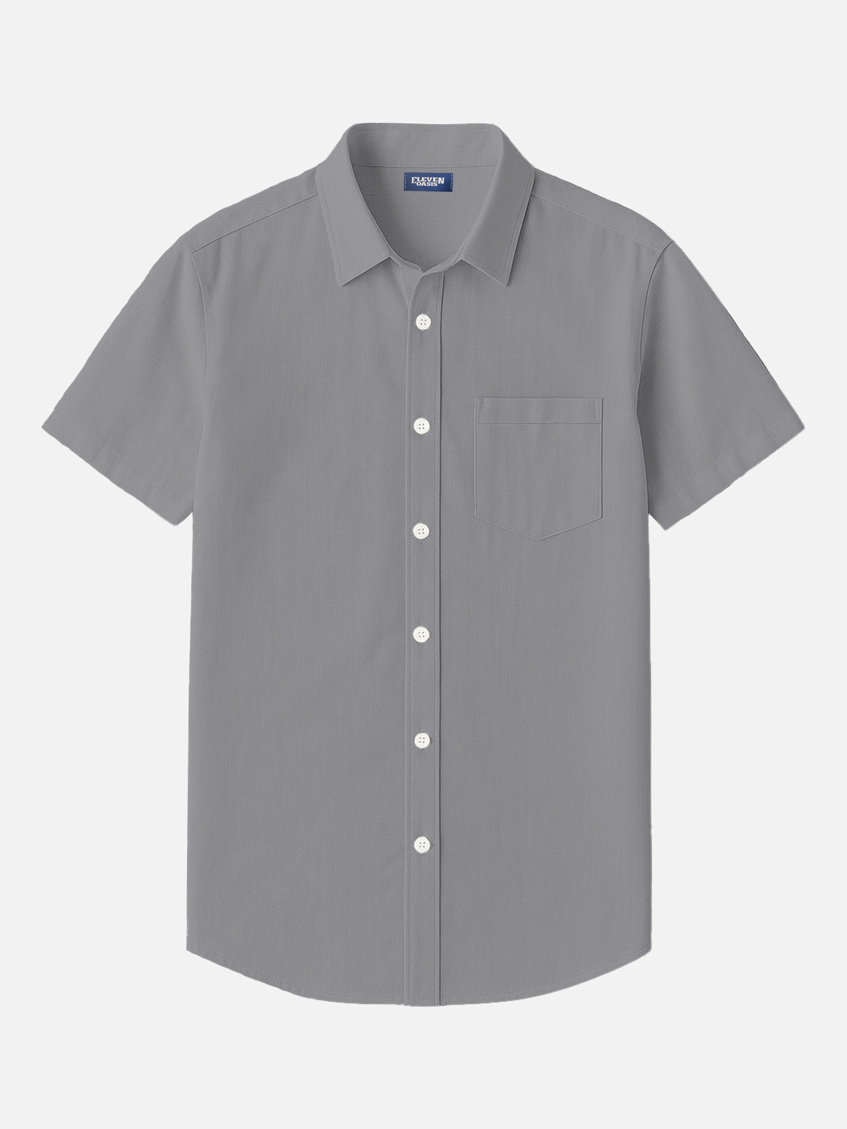 Men's Textured Cotton Classic Pocket Short Sleeve Shirt ElevenOasis
