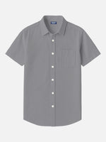 Men's Textured Cotton Classic Pocket Short Sleeve Shirt ElevenOasis