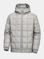 Men's Square-Quilt Winter Hooded Puffer Jacket Eleven Oasis
